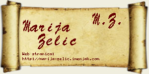 Marija Zelić vizit kartica